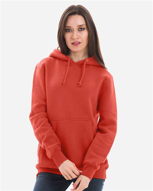 Rear View of Paprika Heavyweight Pullover Hooded Sweatshirt - LS19001