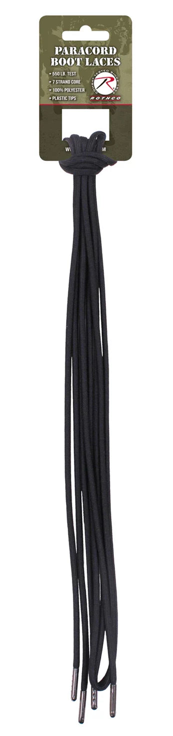 Paracord Boot Laces - Black / 54 Inches