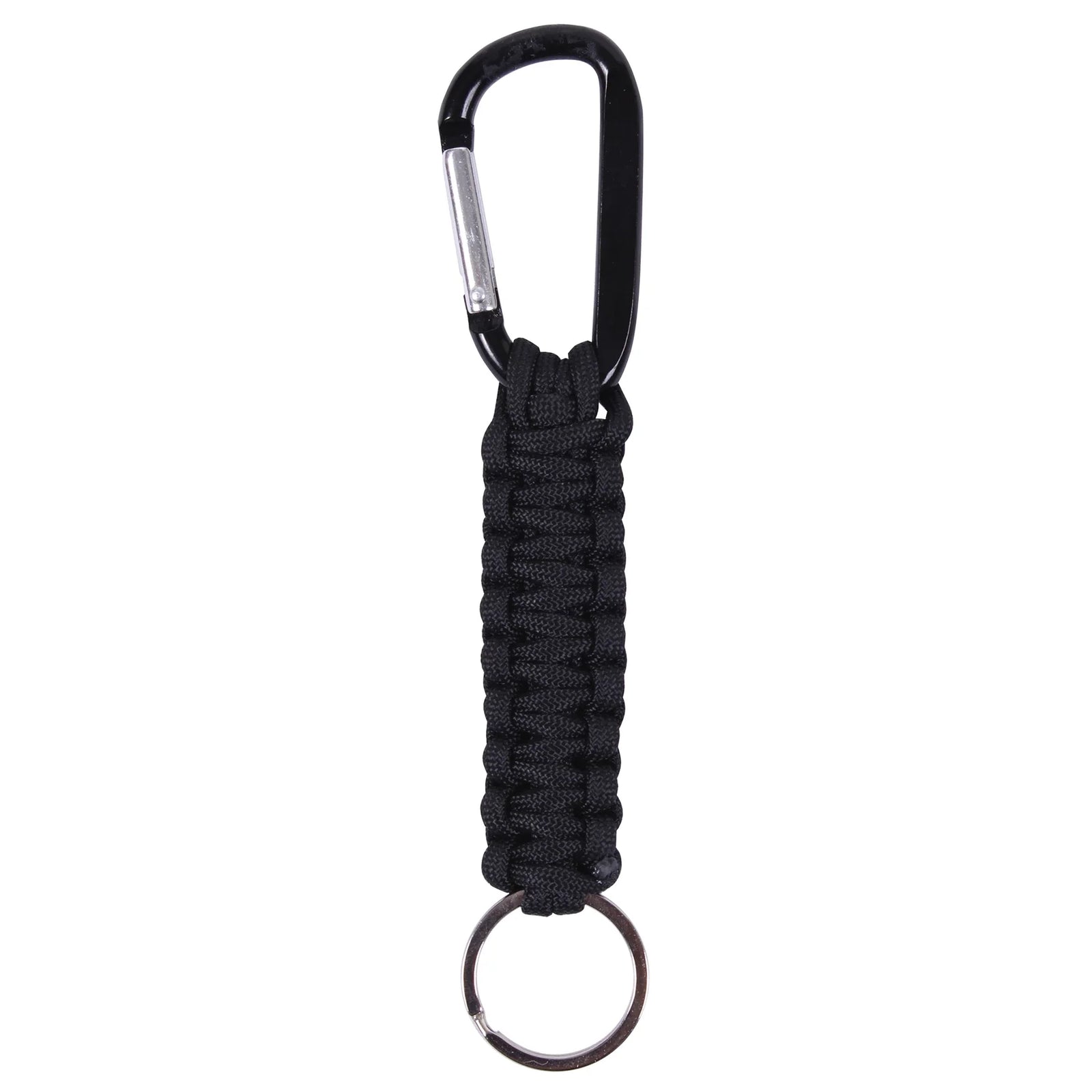 Paracord Keychain with Carabiner - Olive Drab / Black
