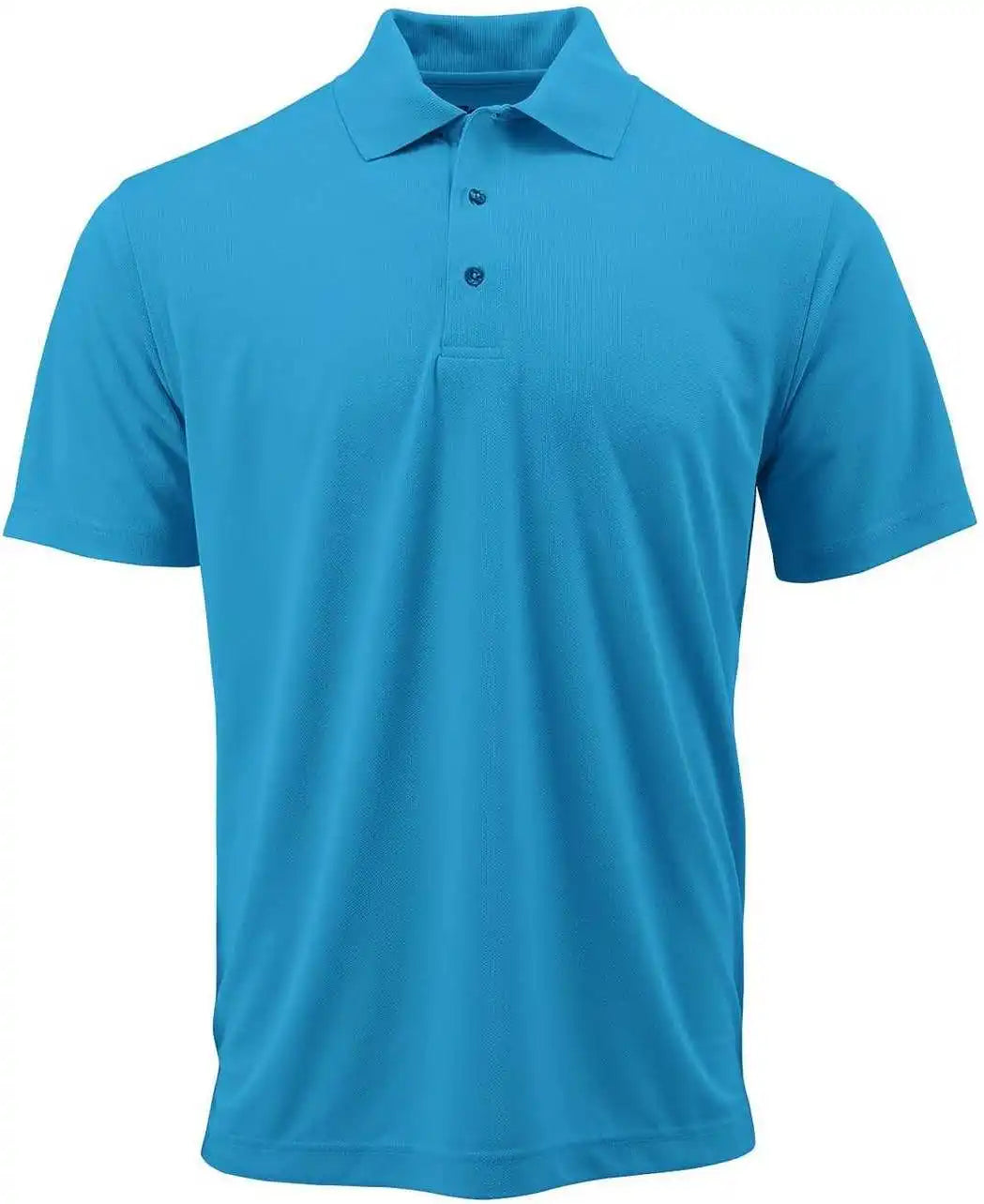 Paragon 100 Adult Solid Mesh Polo Turquoise