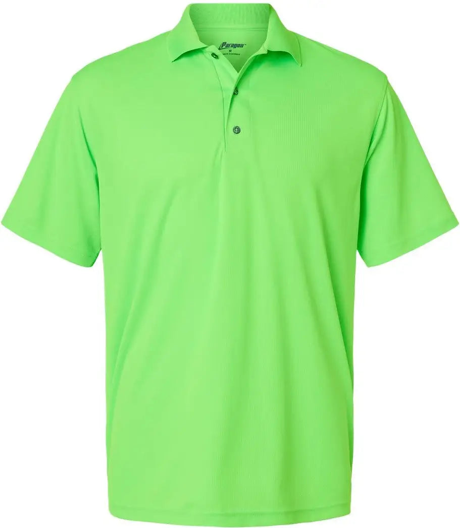 Paragon 100 Saratoga Performance Mini Mesh Polo - Neon Lime - Adult s