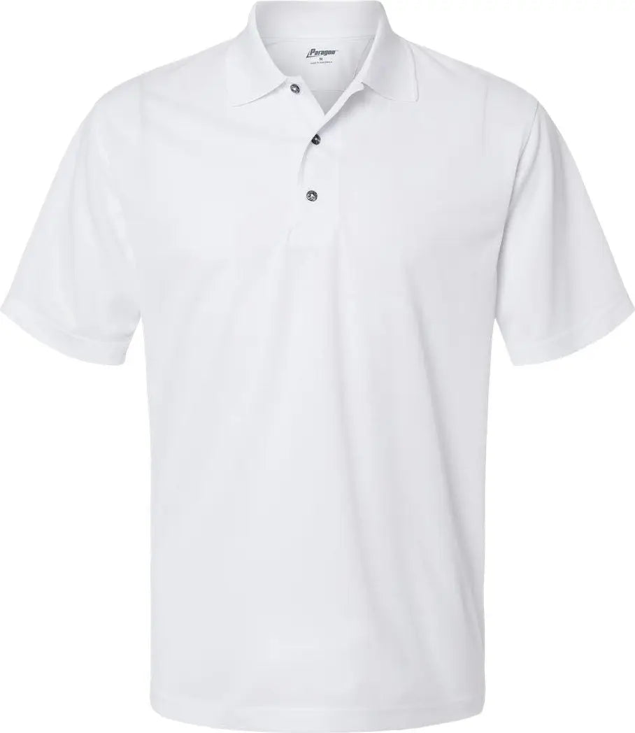 Paragon 100 Saratoga Performance Mini Mesh Polo - White - Adult s