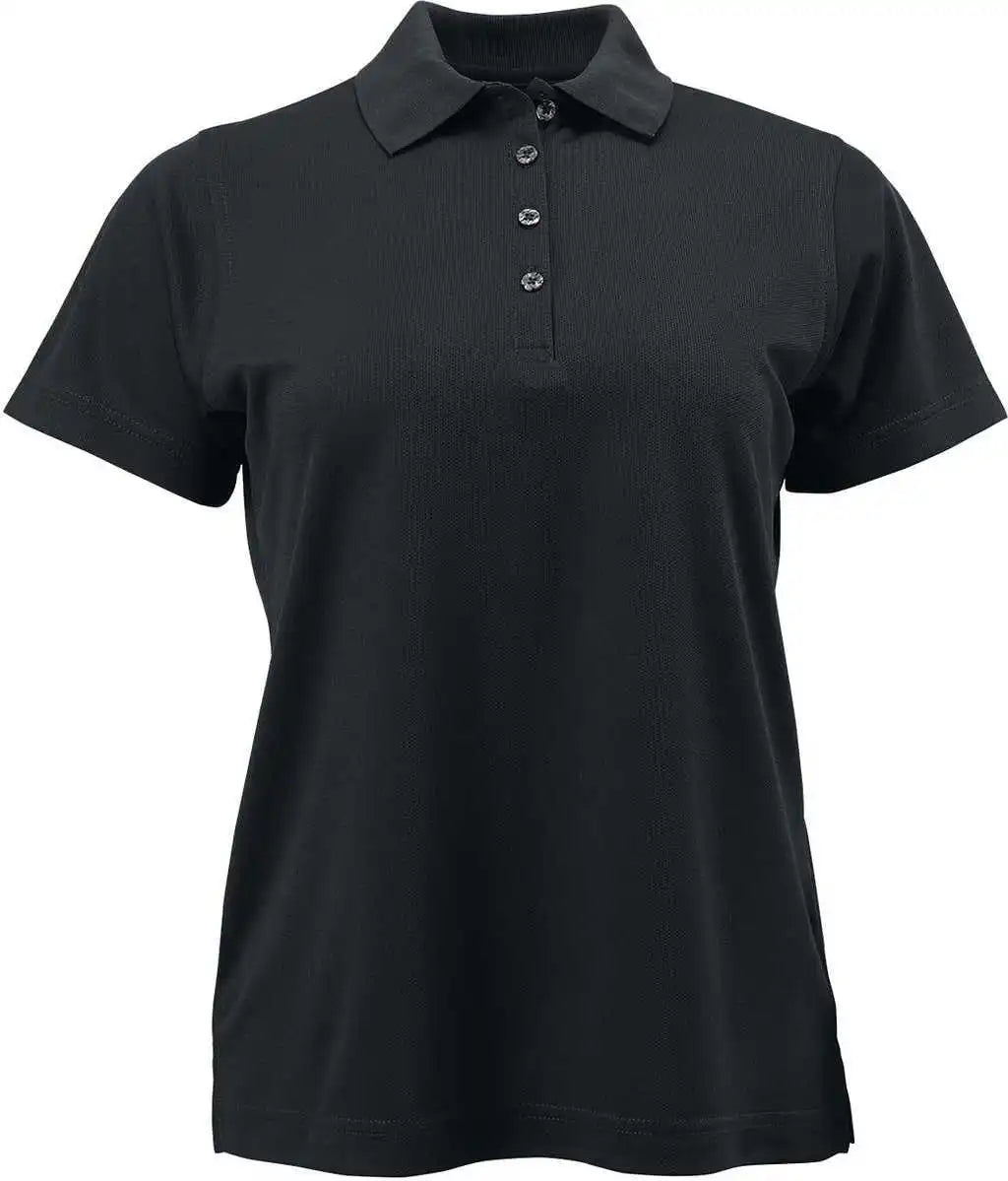 Paragon 104 Ladies Solid Mesh Polo - Black