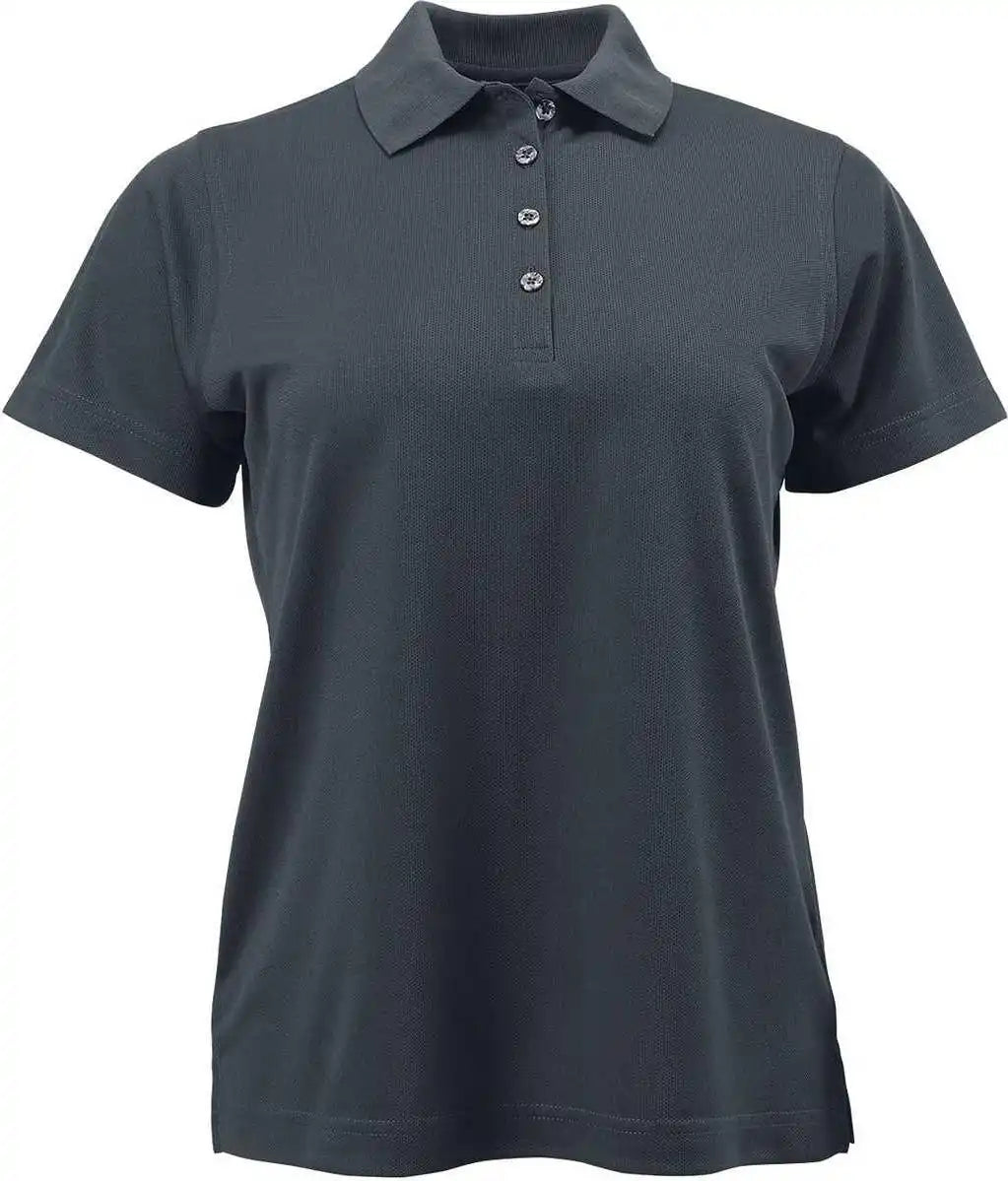 Paragon 104 Ladies Solid Mesh Polo Carbon