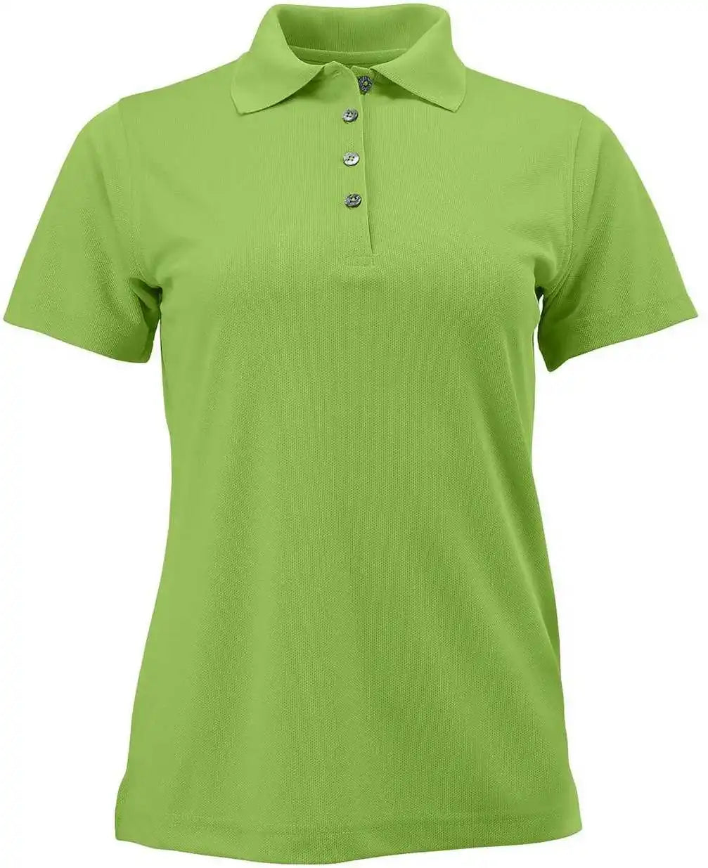Paragon 104 Ladies Solid Mesh Polo - Neon Lime