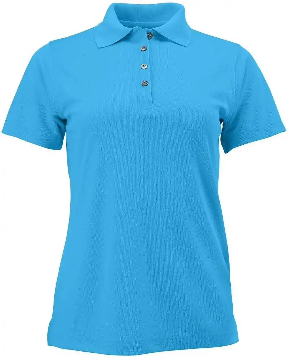 Paragon 104 Ladies Solid Mesh Polo Turquoise