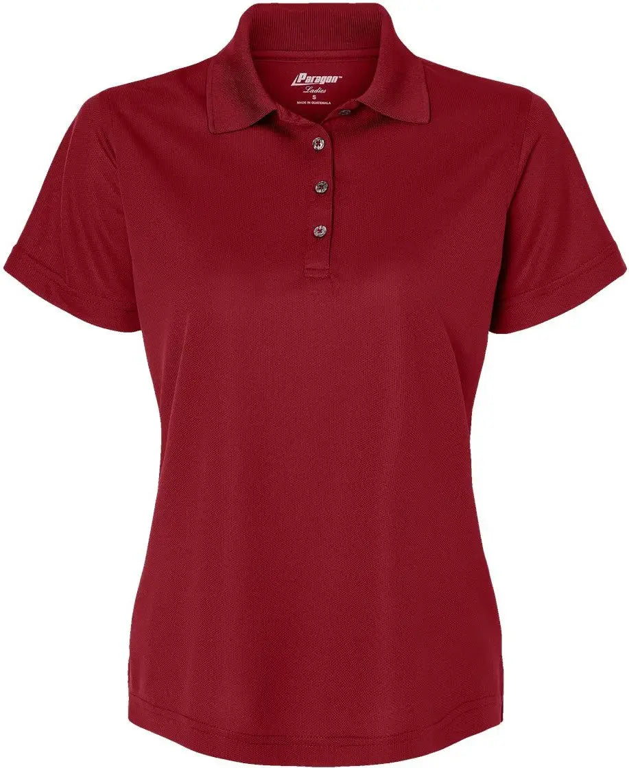 Paragon 104 Women’s Saratoga Performance Mini Mesh Polo - Cardinal