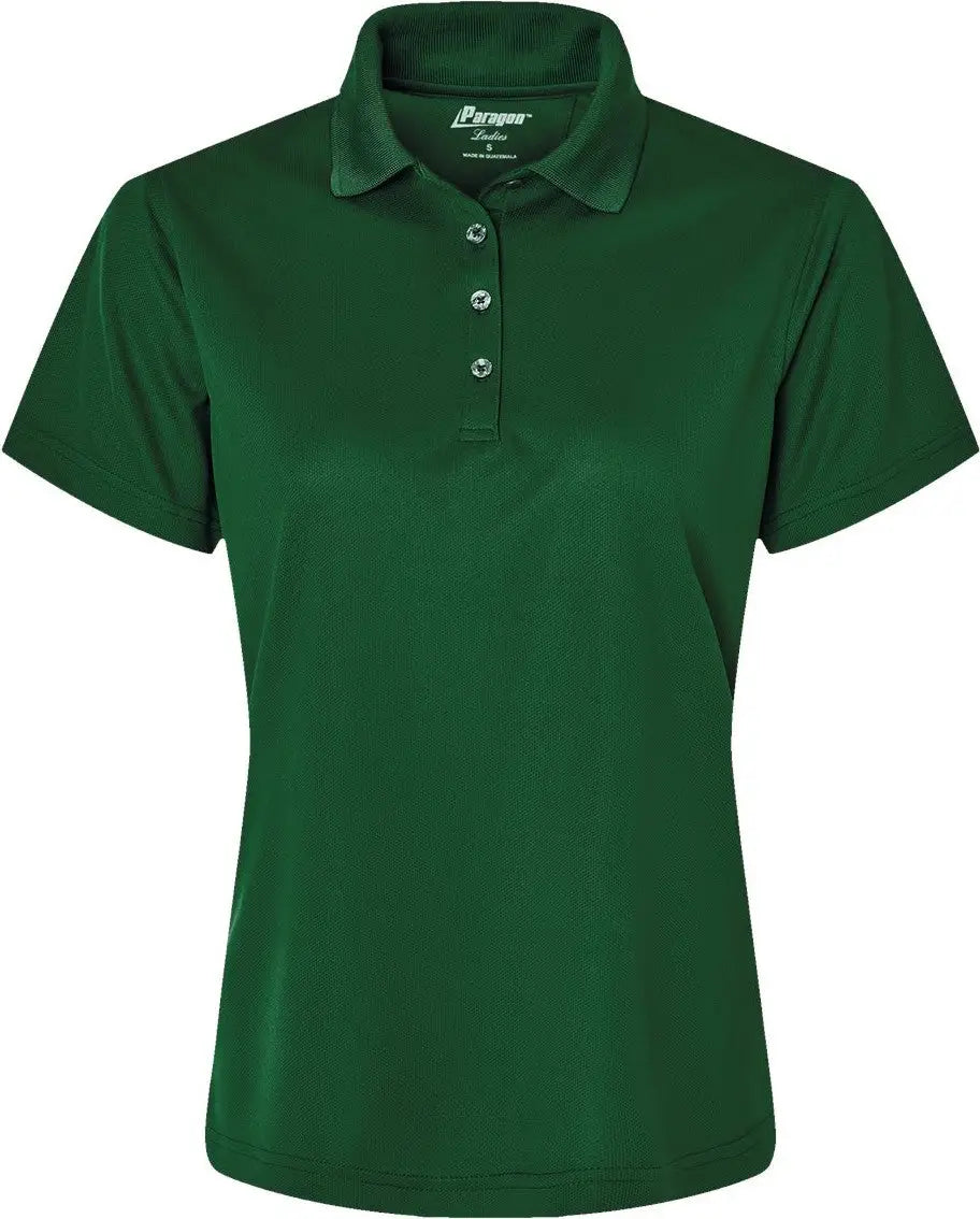 Paragon 104 Women’s Saratoga Performance Mini Mesh Polo - Hunter Green - Ladies Xs