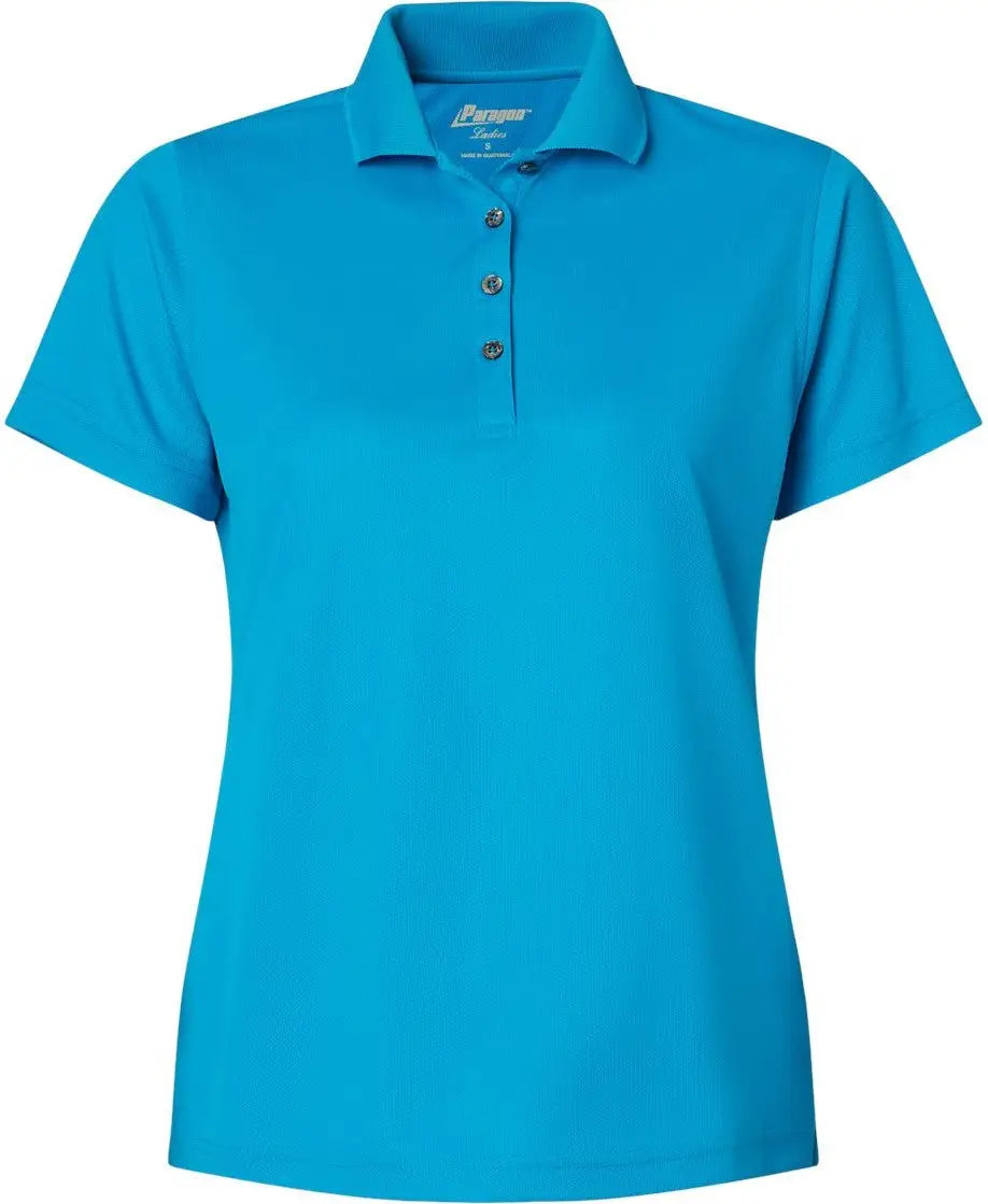 Paragon 104 Women’s Saratoga Performance Mini Mesh Polo - Turquoise - Ladies Xs