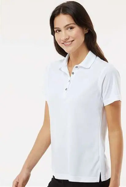 Paragon 104 Women’s Saratoga Performance Mini Mesh Polo - White