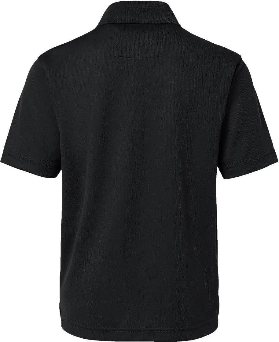 Paragon 108y Youth Saratoga Performance Mini Mesh Polo - Black