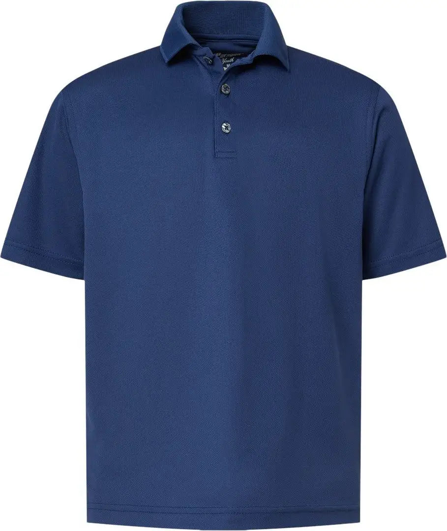 Paragon 108y Youth Saratoga Performance Mini Mesh Polo - Navy
