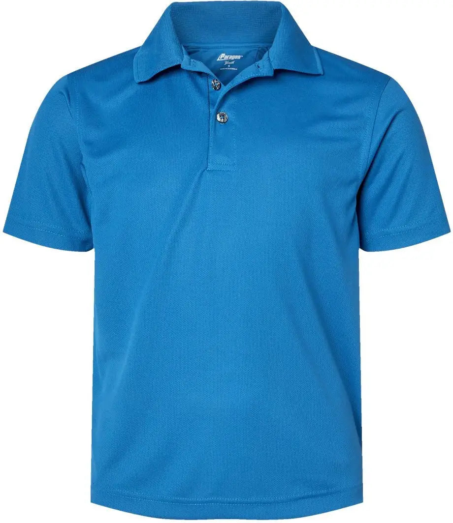 Paragon 108y Youth Saratoga Performance Mini Mesh Polo - Turquoise - Xs