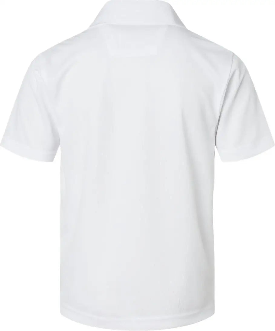 Paragon 108y Youth Saratoga Performance Mini Mesh Polo - White
