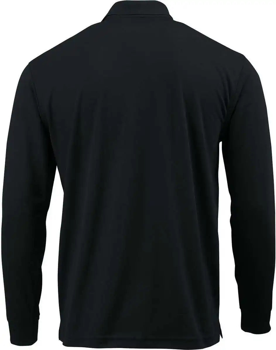 Paragon 110 Adult Long Sleeve Mesh Polo - Black