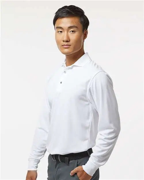 Paragon 110 Prescott Long Sleeve Polo - White