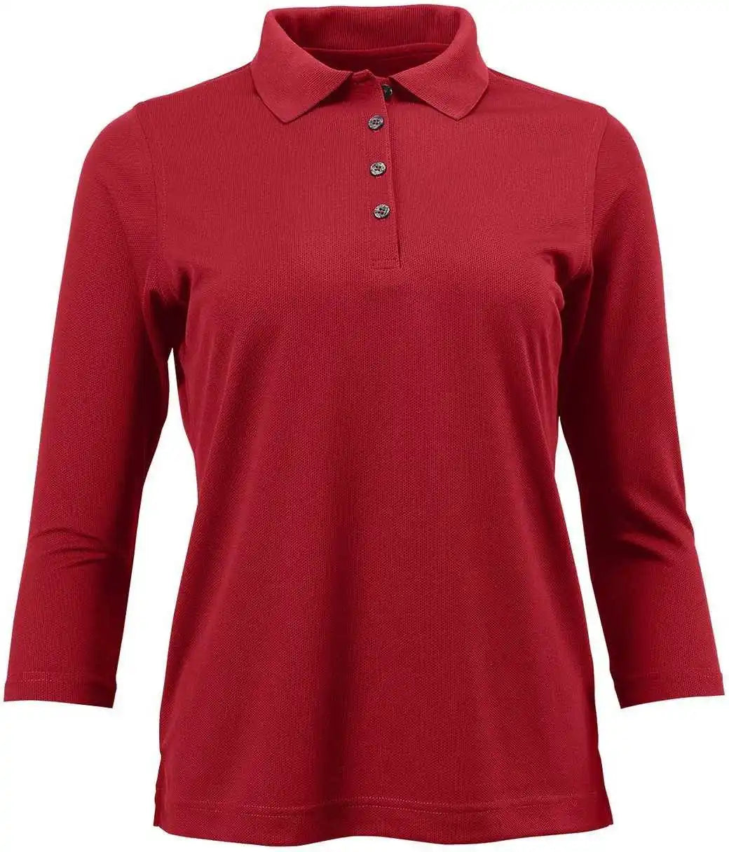 Paragon 120 Ladies 3/4 Sleeve Sport Shirt Red