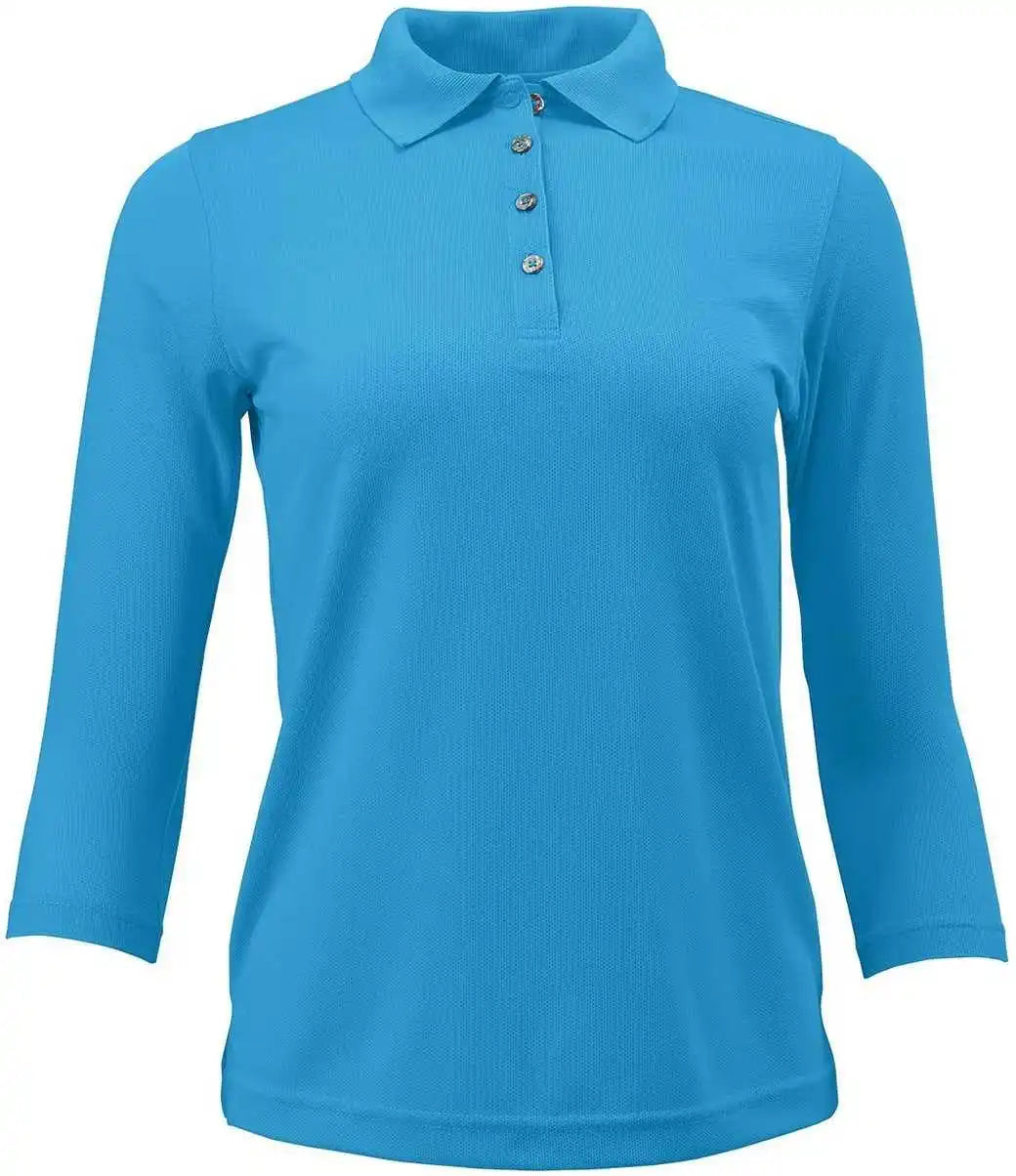 Paragon 120 Ladies 3/4 Sleeve Sport Shirt - Turquoise