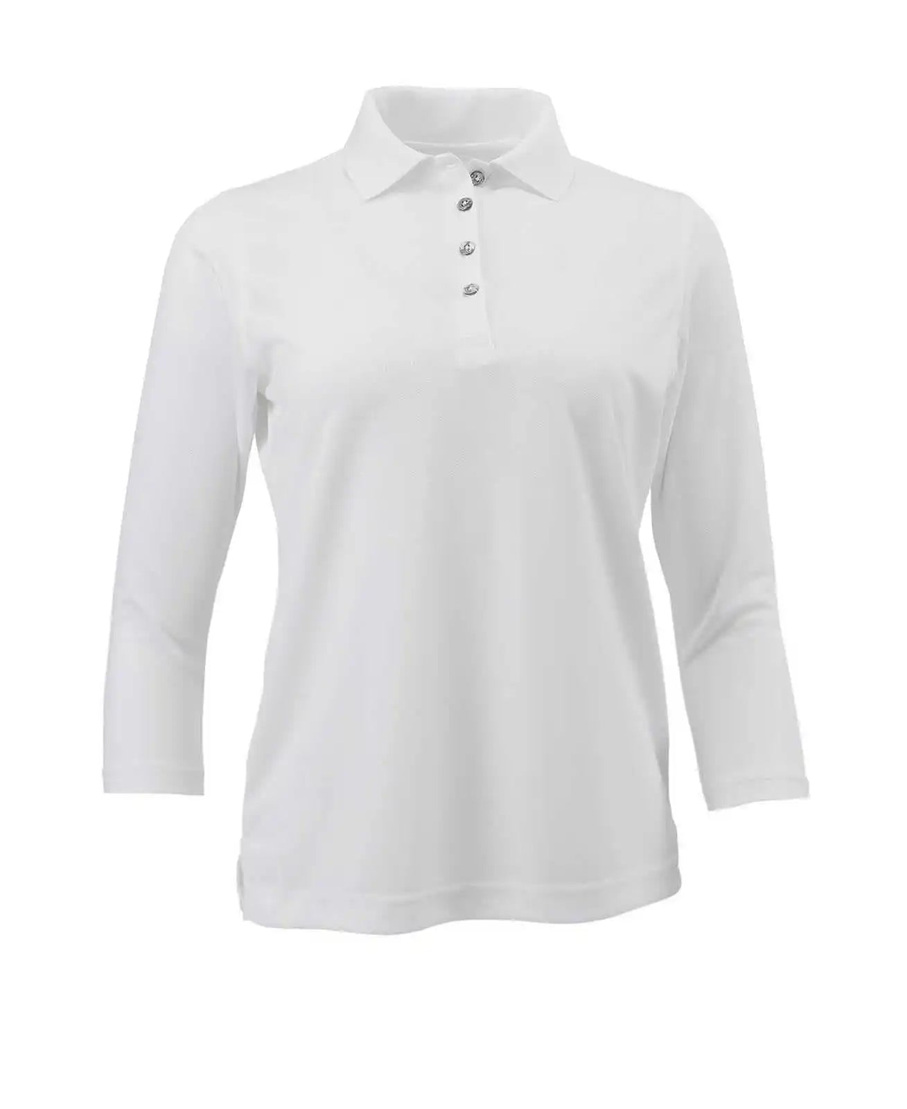 Paragon 120 Ladies 3/4 Sleeve Sport Shirt - White