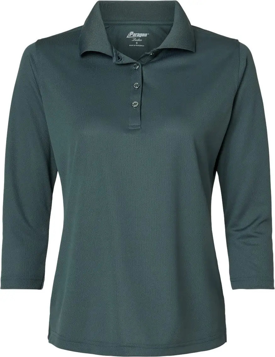 Paragon 120 Women’s Lady Palm Three-quarter Sleeve Polo - Carbon - Ladies Xs