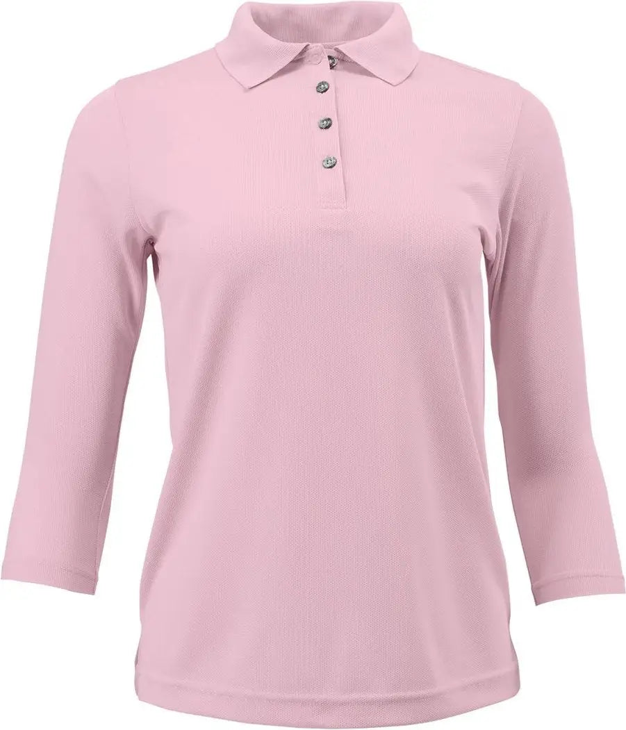 Paragon 120 Women’s Lady Palm Three-quarter Sleeve Polo - Charity Pink