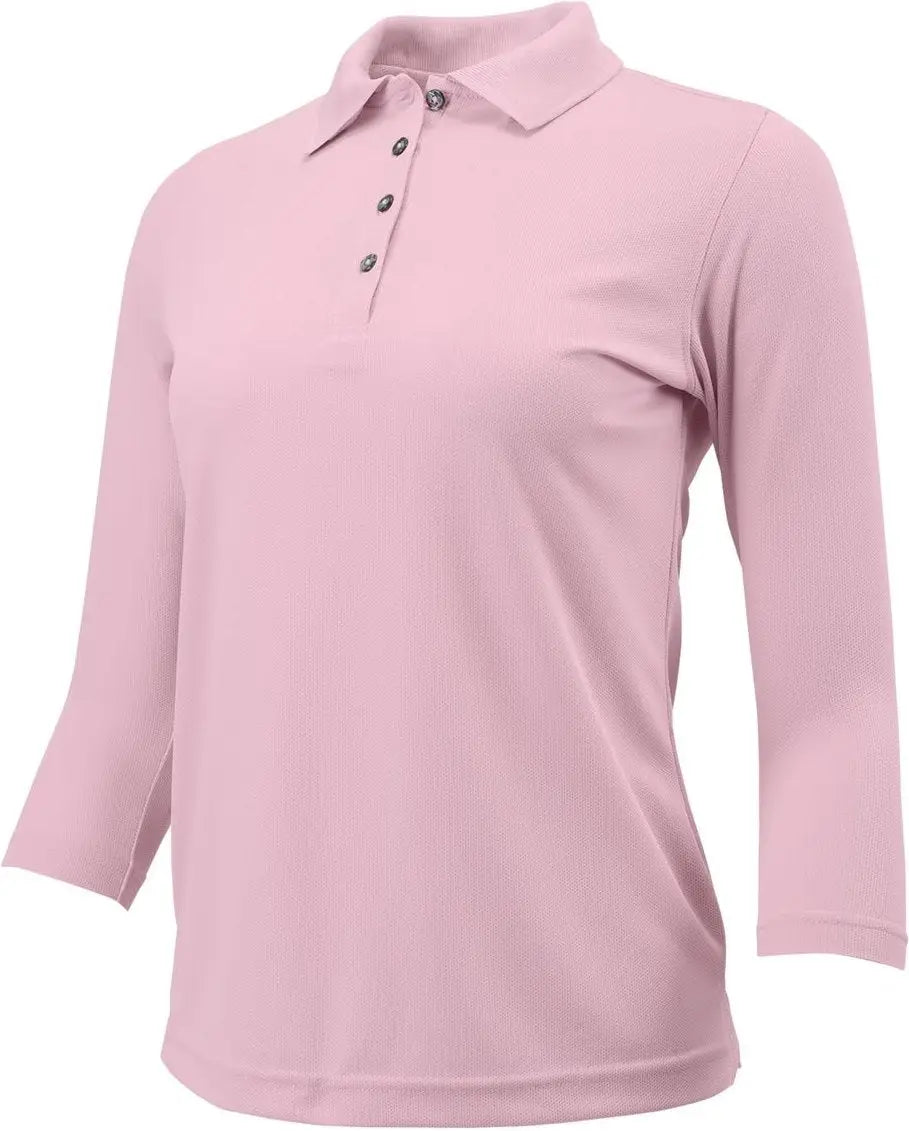 Paragon 120 Women’s Lady Palm Three-quarter Sleeve Polo - Charity Pink - Ladies Xs