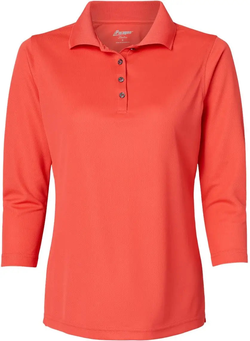 Paragon 120 Women’s Lady Palm Three-quarter Sleeve Polo - Melon - Ladies Xs