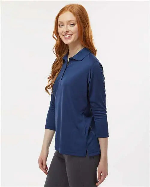 Paragon 120 Women’s Lady Palm Three-quarter Sleeve Polo - Navy
