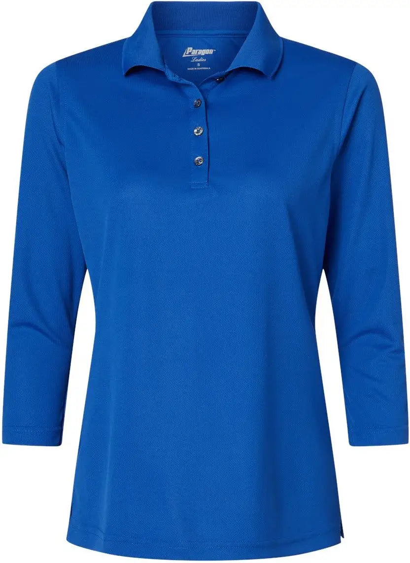 Paragon 120 Women’s Lady Palm Three-quarter Sleeve Polo - Royal