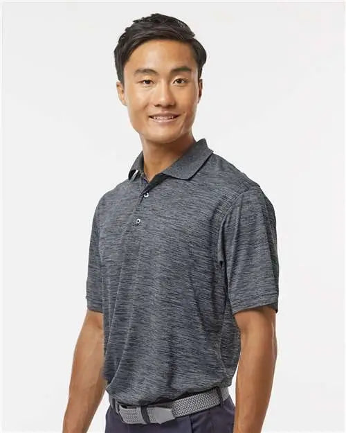 Paragon 130 Dakota Striated Heather Polo - Black