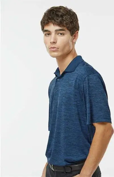 Paragon 130 Dakota Striated Heather Polo - Deep Blue