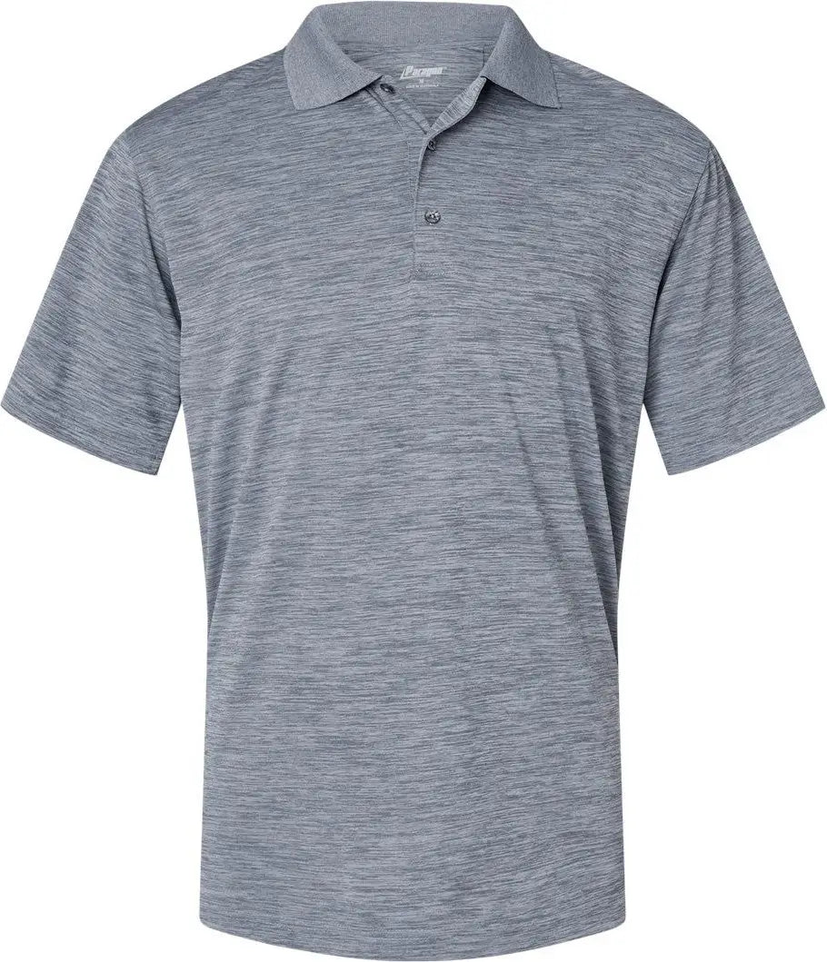 Paragon 130 Dakota Striated Heather Polo - Steel Grey