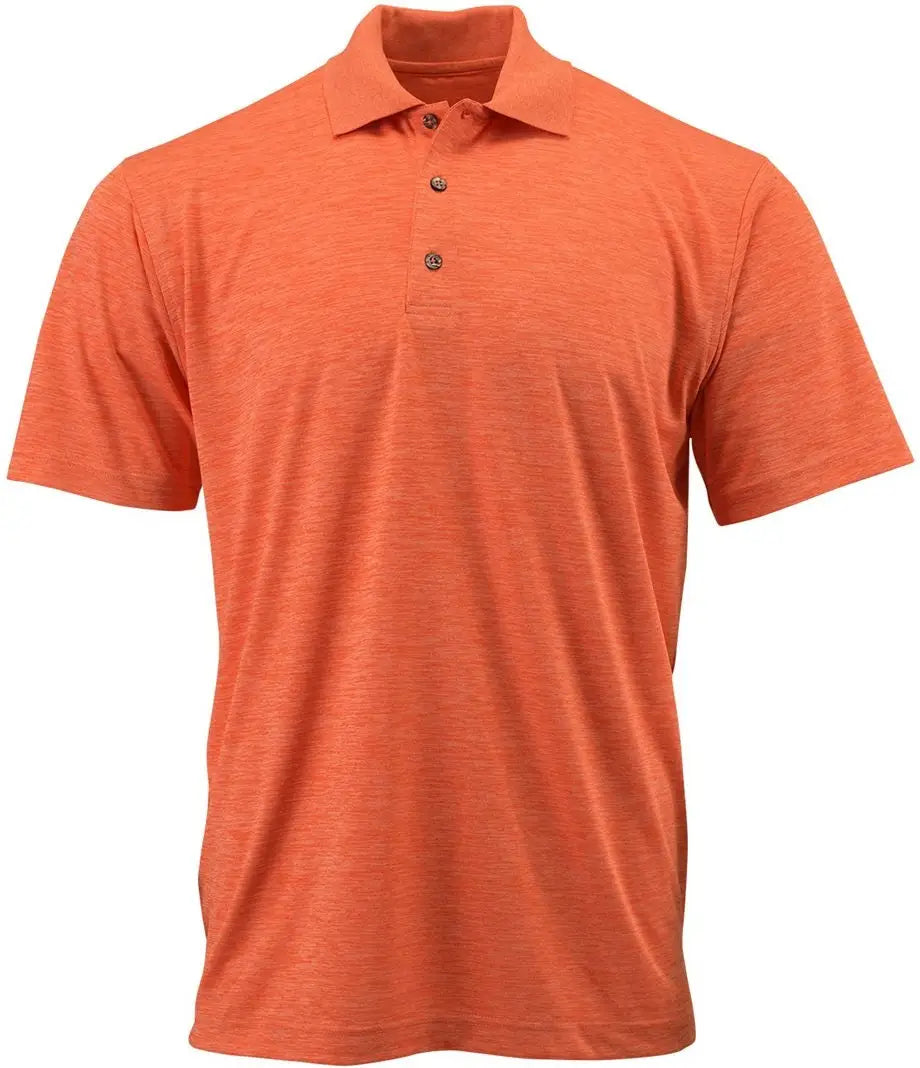 Paragon 130 Dakota Striated Heather Polo - Tangerine