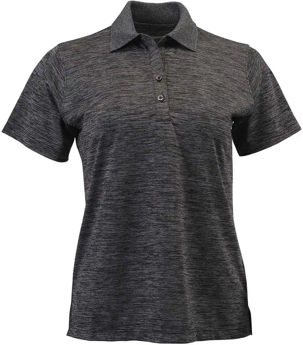 Paragon 131 Ladies Performance Striated Polo - Black Heather