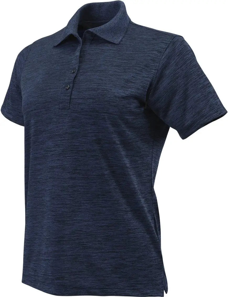 Paragon 131 Women’s Dakota Striated Heather Polo - Deep Blue - Ladies Xs