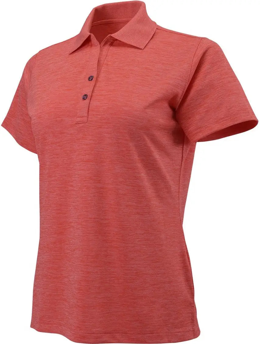 Paragon 131 Women’s Dakota Striated Heather Polo - Melon - Ladies Xs