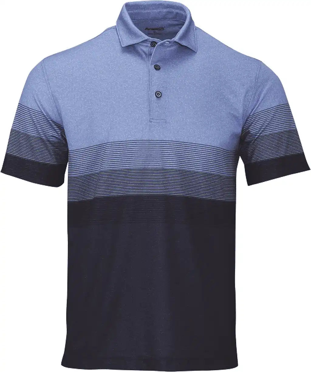 Paragon 153 Belmont Sublimated Heathered Polo - Blue Heather