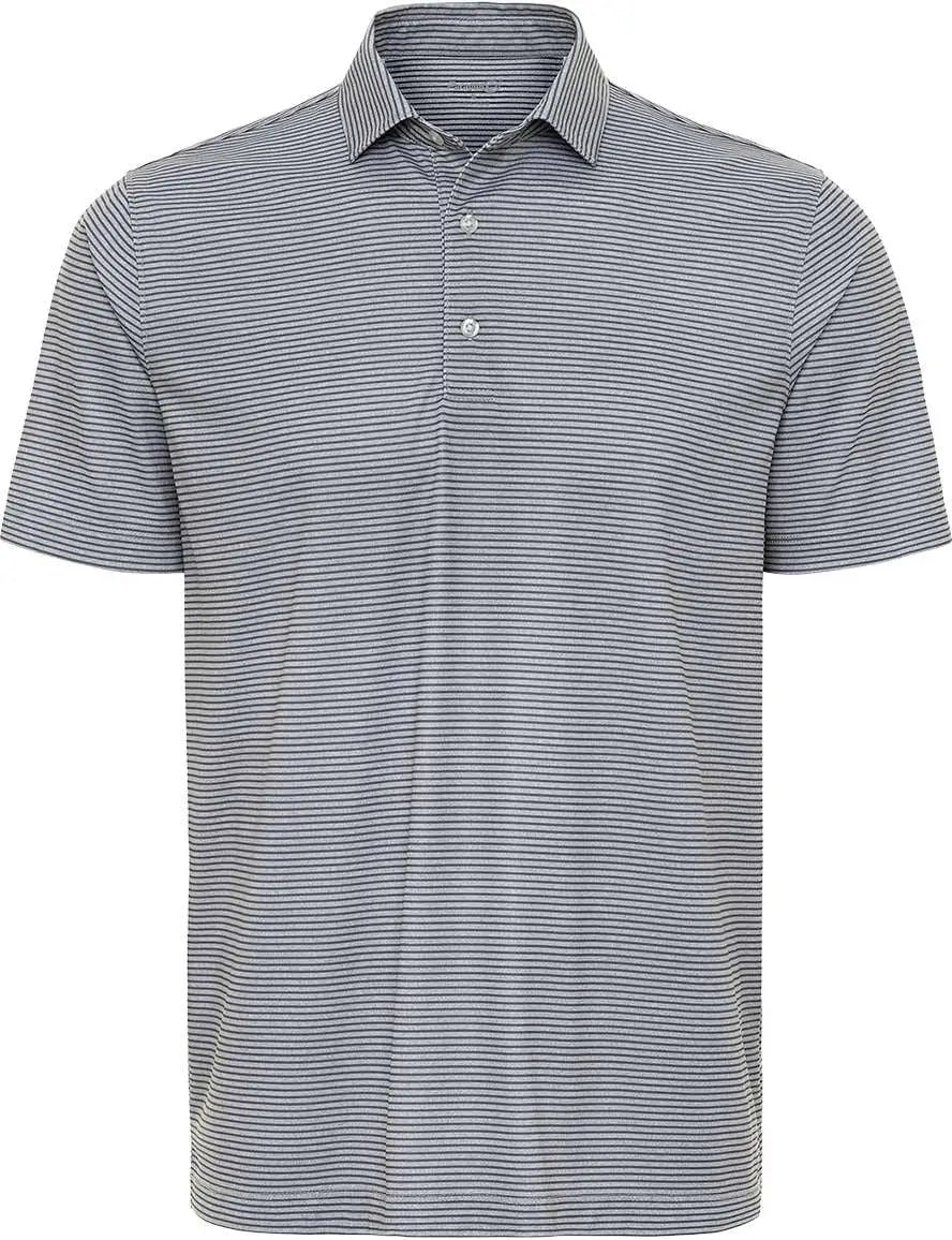 Paragon 155 Aiken Striped Polo - Steel Heather Charcoal