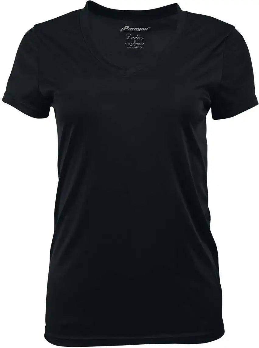 Paragon 203 Ladies V-neck Performance Tee - Black