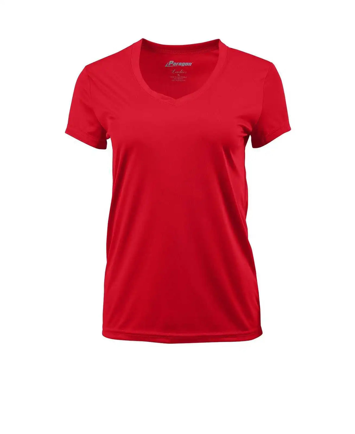 Paragon 203 Ladies v Neck Performance Tee Red