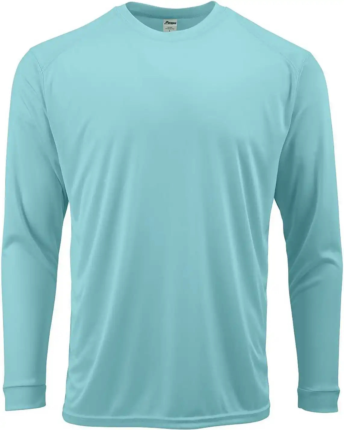 Paragon 210 Adult Long Sleeve Performance Tee Aqua Blue