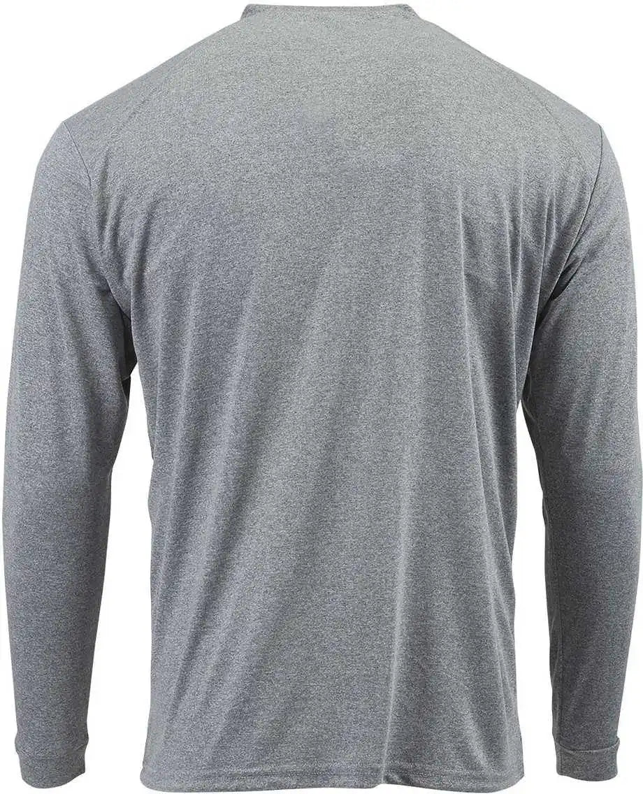 Paragon 210 Adult Long Sleeve Performance Tee Heather Gray