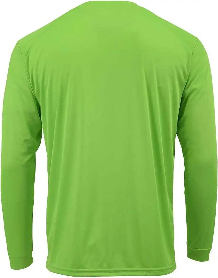Paragon 210 Adult Long Sleeve Performance Tee Neon Lime