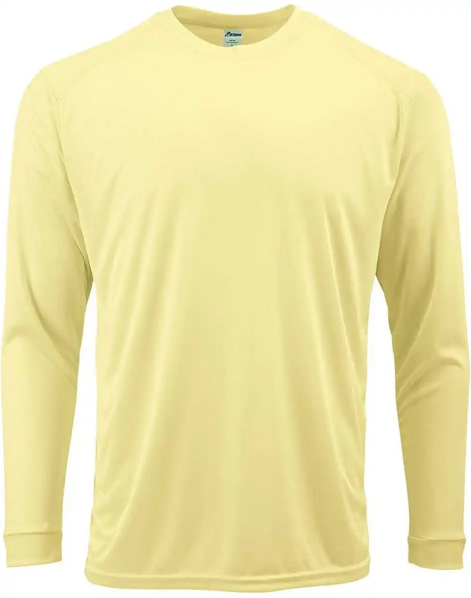 Paragon 210 Adult Long Sleeve Performance Tee Pale Yellow