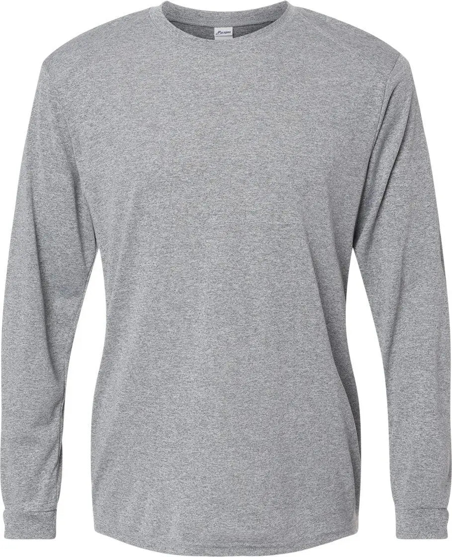 Paragon 210 Long Islander Performance Sleeve T-shirt - Heather Grey - Adult Xs