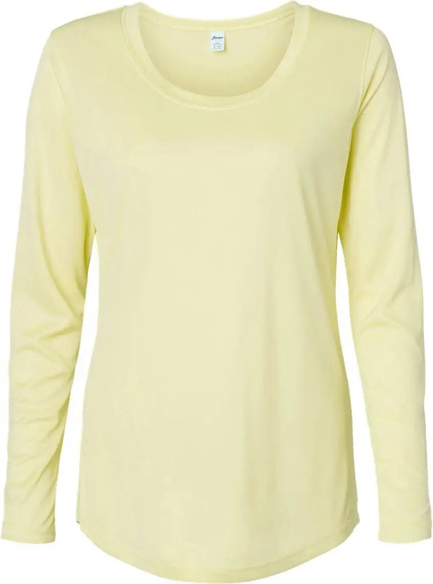 Paragon 214 Women’s Long Islander Performance Sleeve T-shirt - Pale Yellow - Ladies Xs