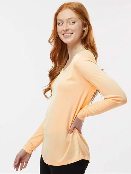 Paragon 214 Women’s Long Islander Performance Sleeve T-shirt - Peach
