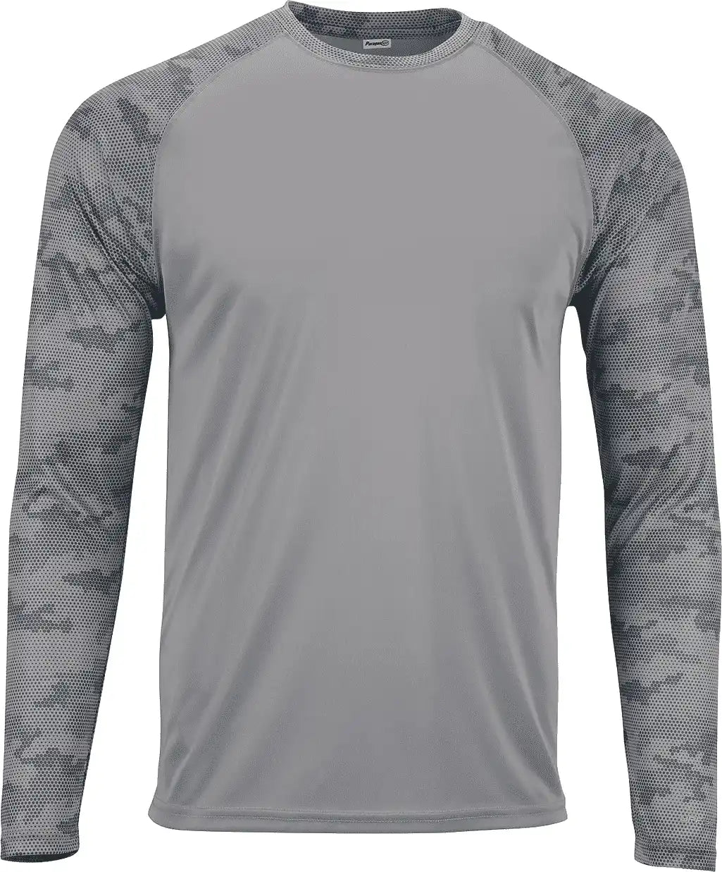 Paragon 216 Adult Cayman Long Sleeve Raglan Tee - Medium Gray