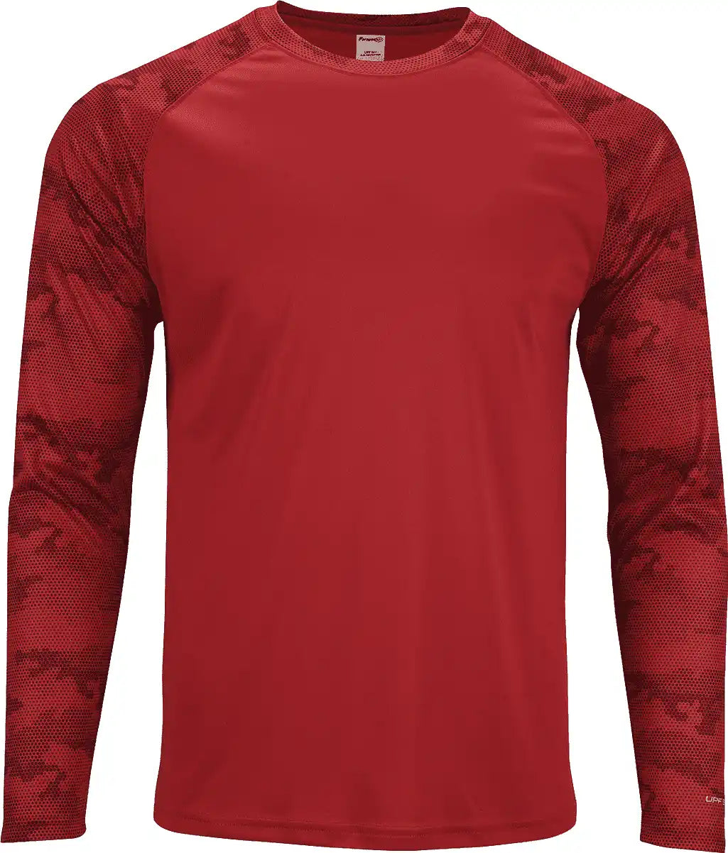 Paragon 216 Adult Cayman Long Sleeve Raglan Tee - Red