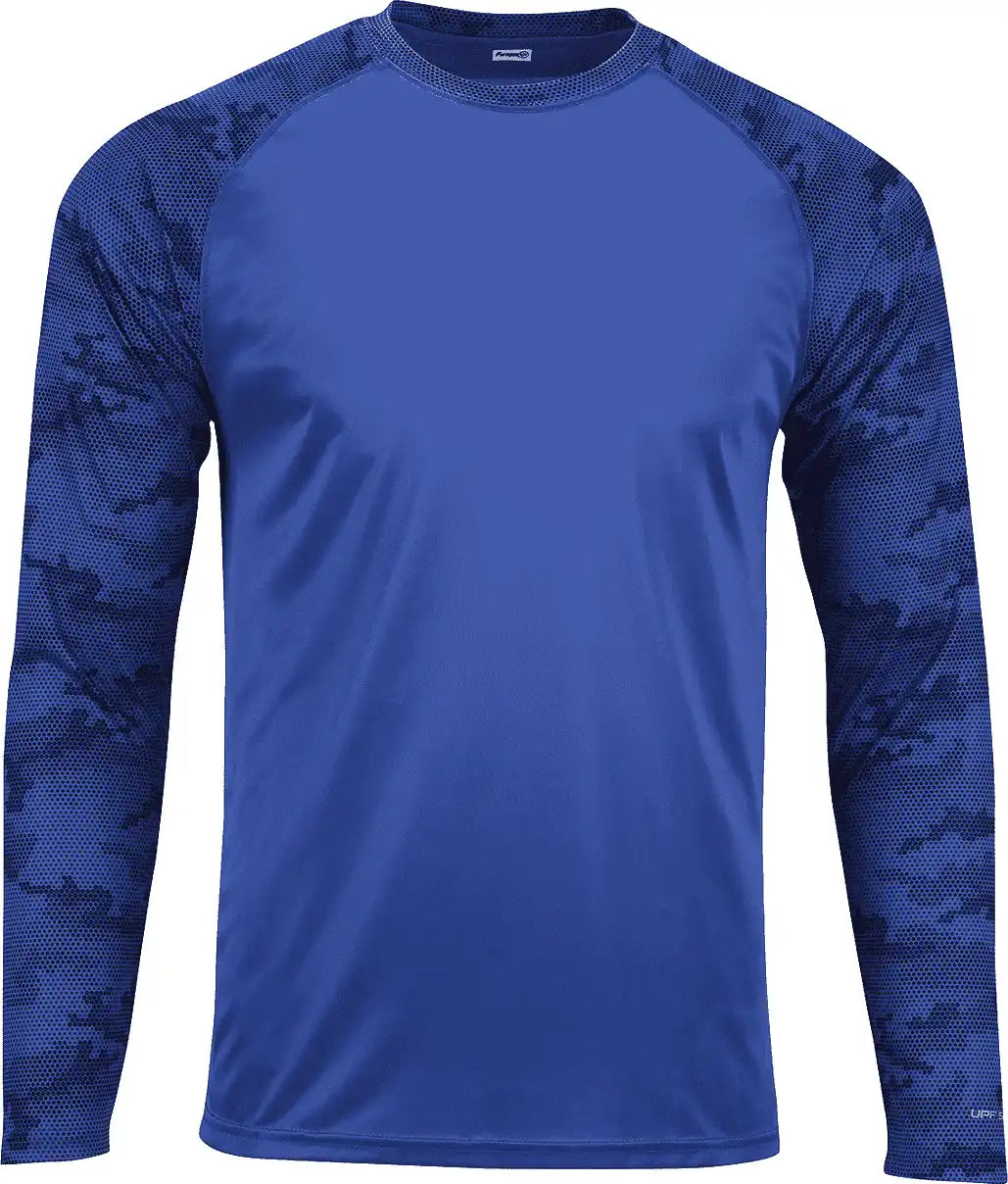 Paragon 216 Adult Cayman Long Sleeve Raglan Tee - Royal